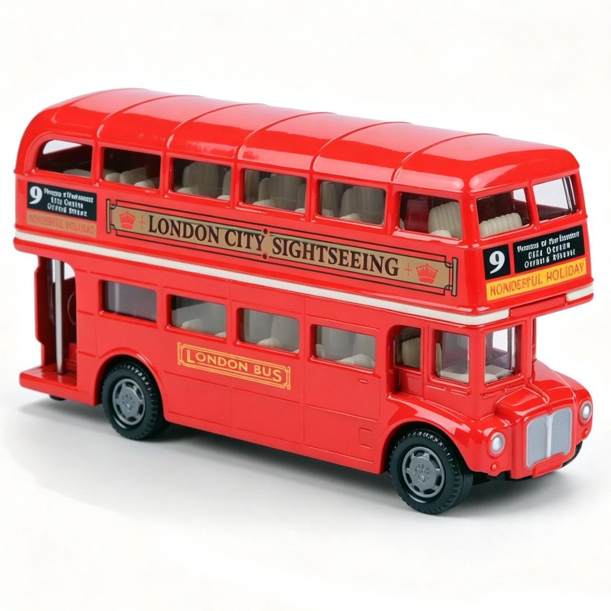 Miniatuur Stadsbus Model - Red