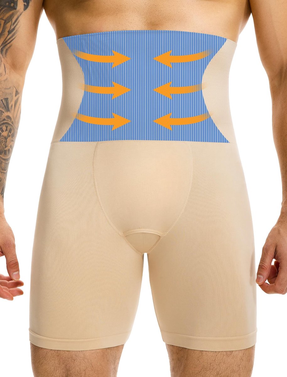 Shapewear Boxer Shorts - Hoge Taille - Beige - XL