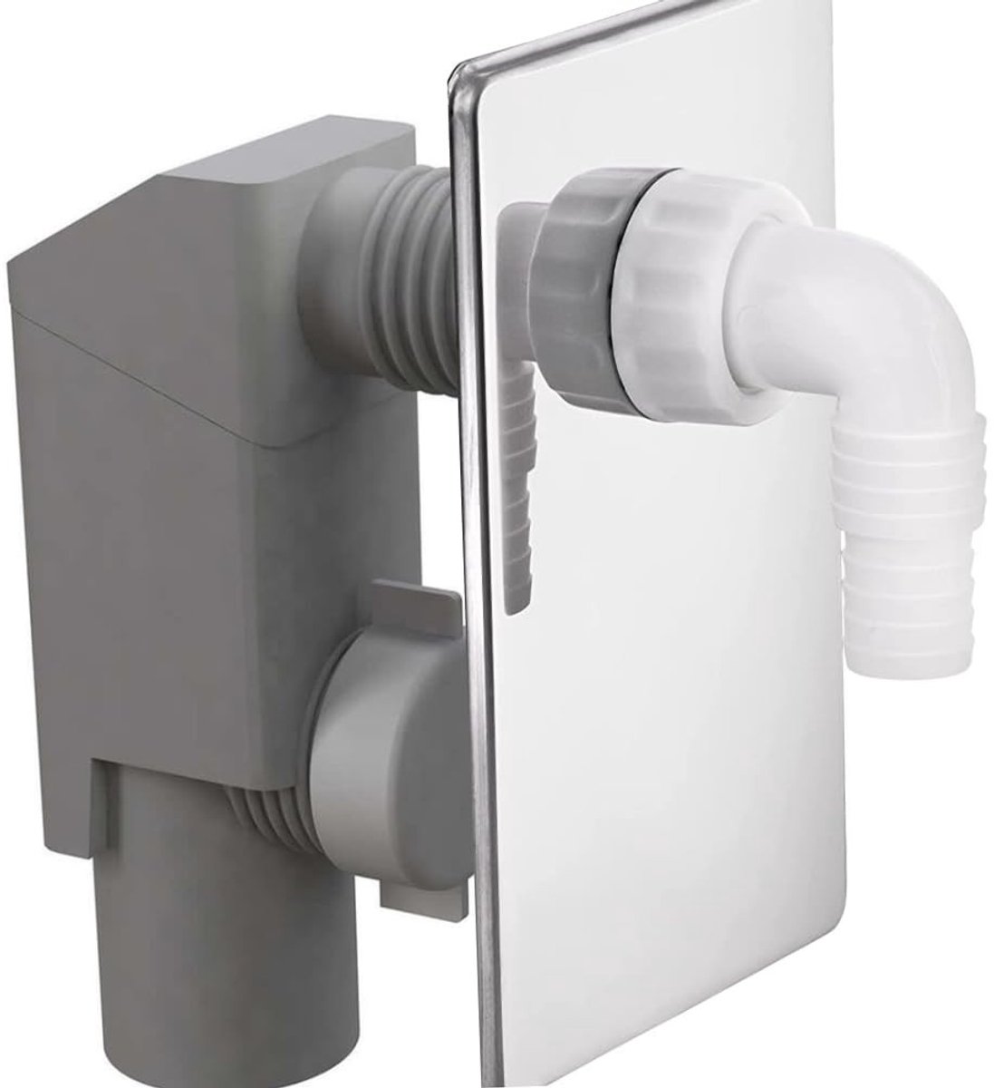 Ingebouwde afvoer voor wasmachine - Geurafsluiting - Chrome