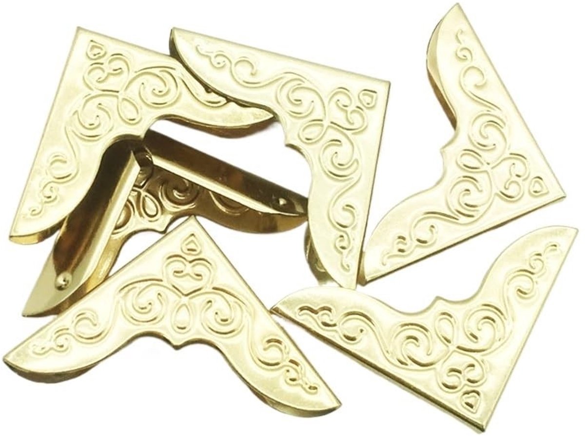 30 Stuks Gouden Metalen Hoekbeschermers - Voor Fotoalbums en Scrapbooking