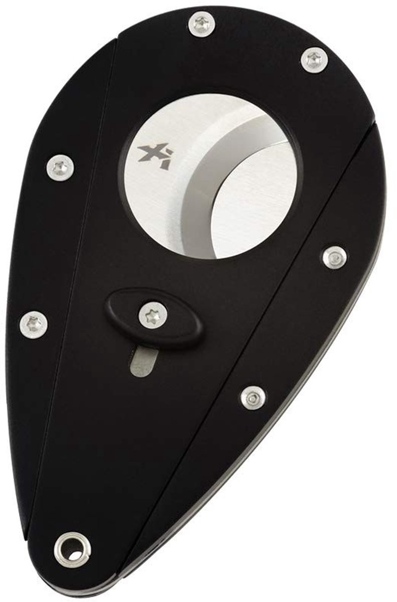 Cigar Cutter Xi1 - Handgemaakt van Aluminium en Roestvrijstaal - Zwart