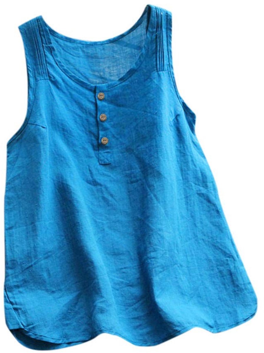 Dames Tanktop - Losse Maat - Blauw