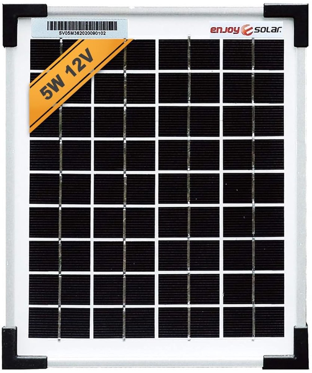 Zonnepaneel 5W - Monokristallijn voor 12V toepassingen