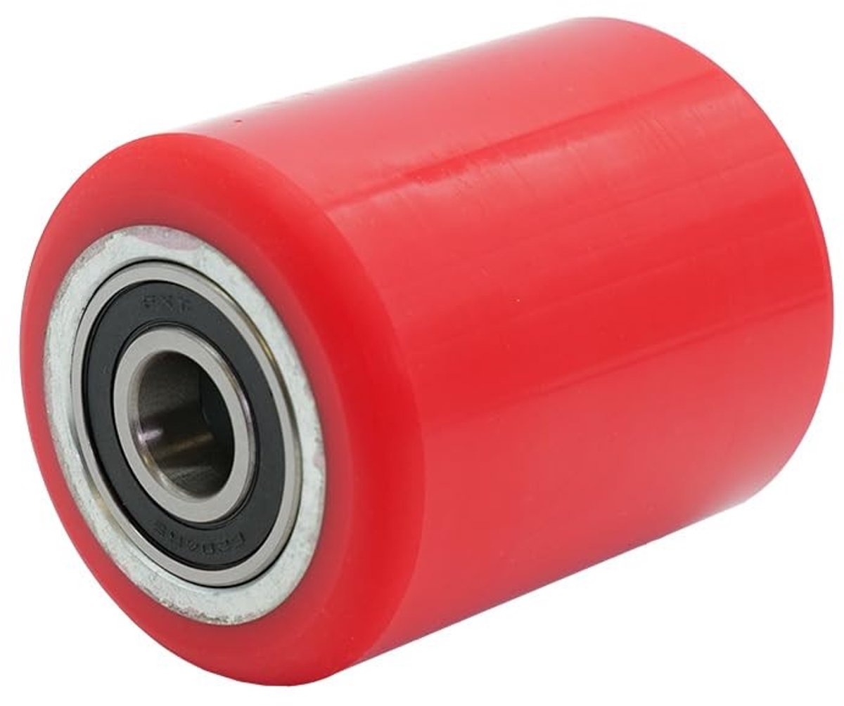 Set van 4 Polyurethaan Hefwielen - 80 x 100 mm - Rood