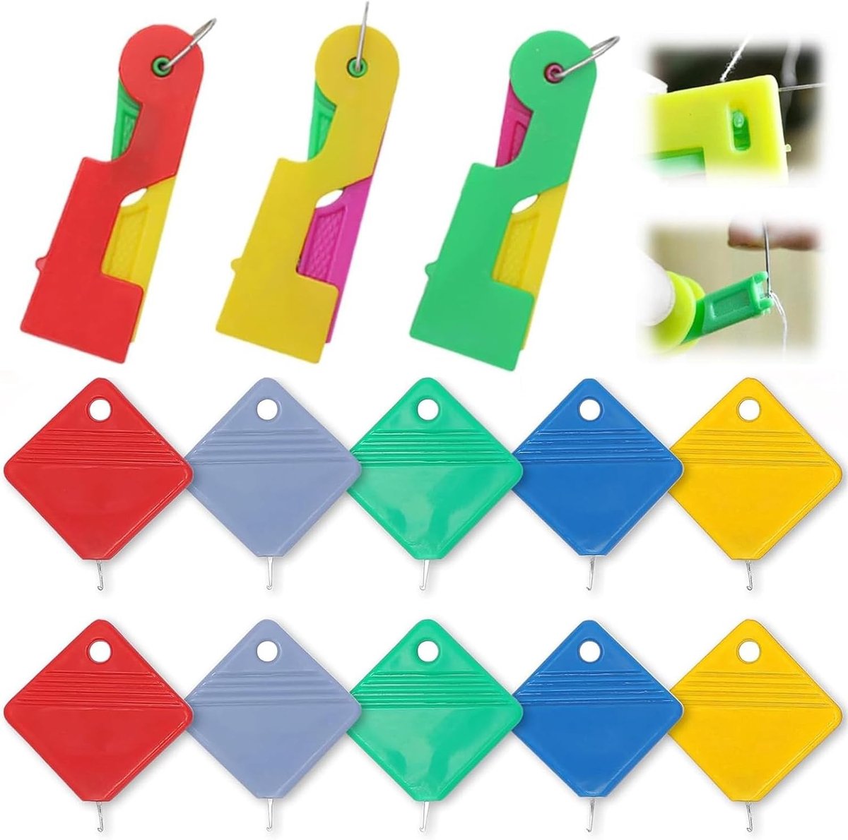 13 Stuks Naaldinstrijger Set, Kunststof Draad, Automatische Naaldinstrijger voor Naaimachine en Ambachtelijke Projecten, Handige Accessoires voor Naaien