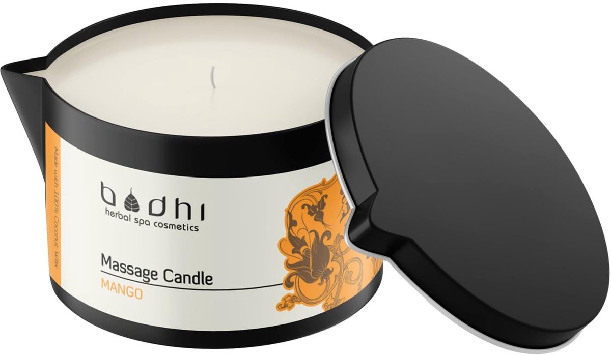 Massagekaars van 95 g - 100% Kokoswas met Mango Geur