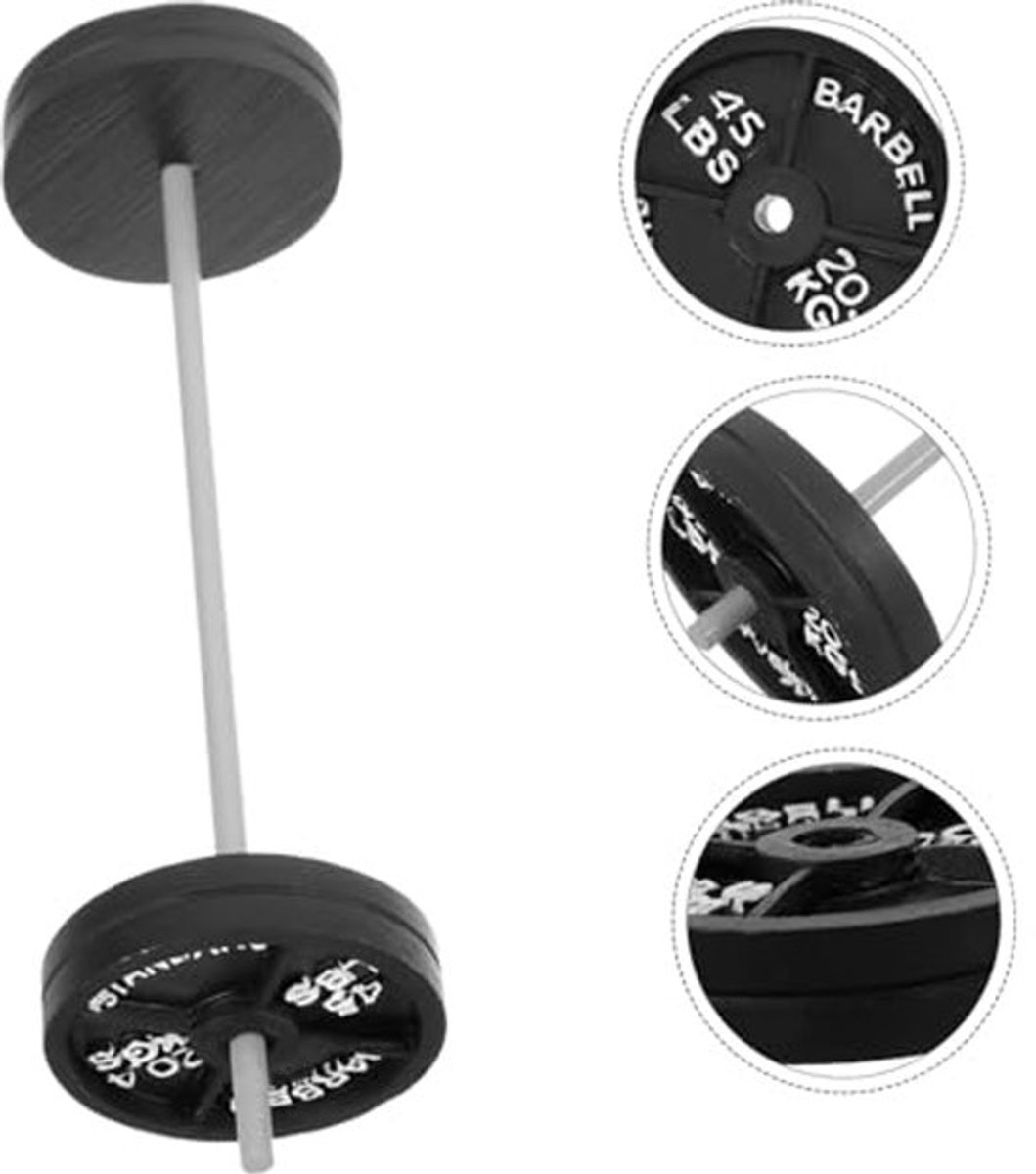 Barbell Poppenhuis Accessoires Decoratieve Fitness Model voor Poppenhuis Sportliefhebbers Uniek voor Fitnessliefhebbers voor Creatieve Liefhebbers