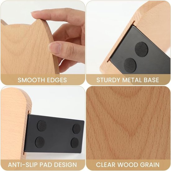 Boekensteunen voor Planken, 2 Stuks, Antislip Basis, Ideaal voor Boekenplank, Bibliotheek en Kantoor, Decoratieve Boekensteunen voor Thuisgebruik — afbeelding 3