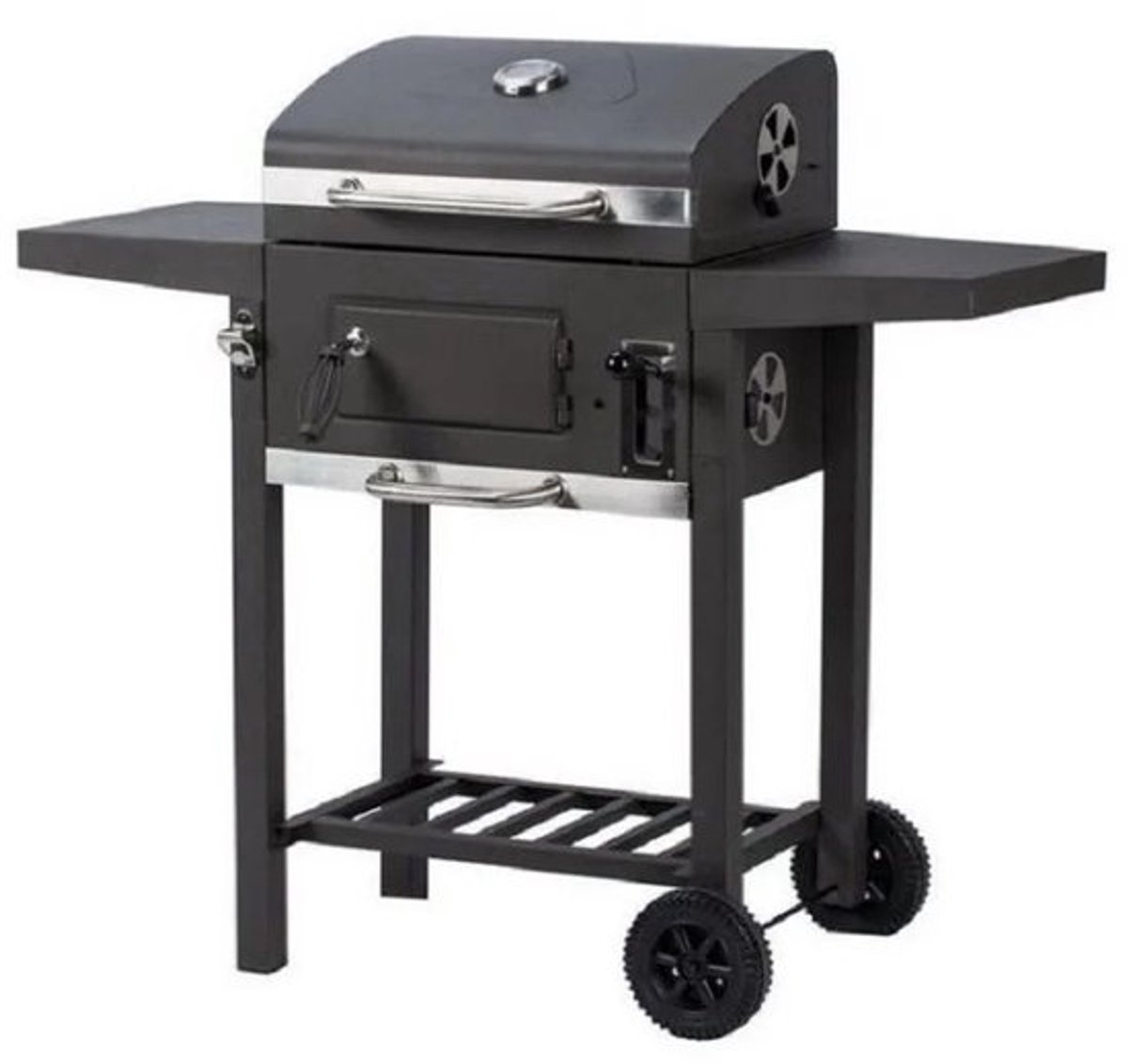 Houtskoolbarbecue - Zwart - Vrijstaand - RVS - Voor Tuin En Feest