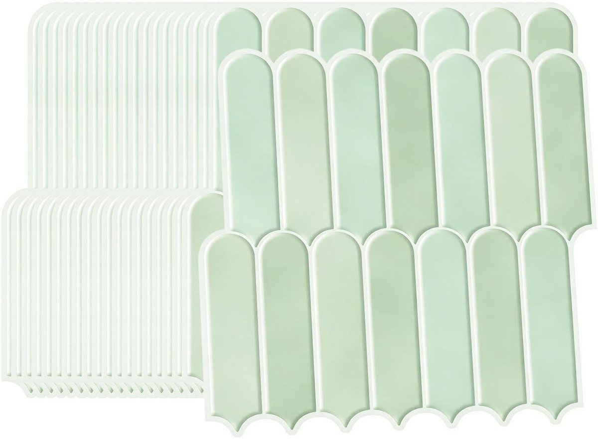 Zelfklevende Tegels voor Keuken - Aqua Groene 3D Tegelstickers - 20 Stuks