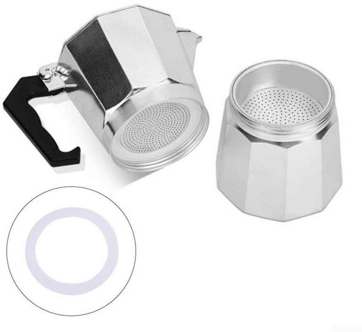 Vervangende Gasket en Filter voor Moka Pot - 12 Cups