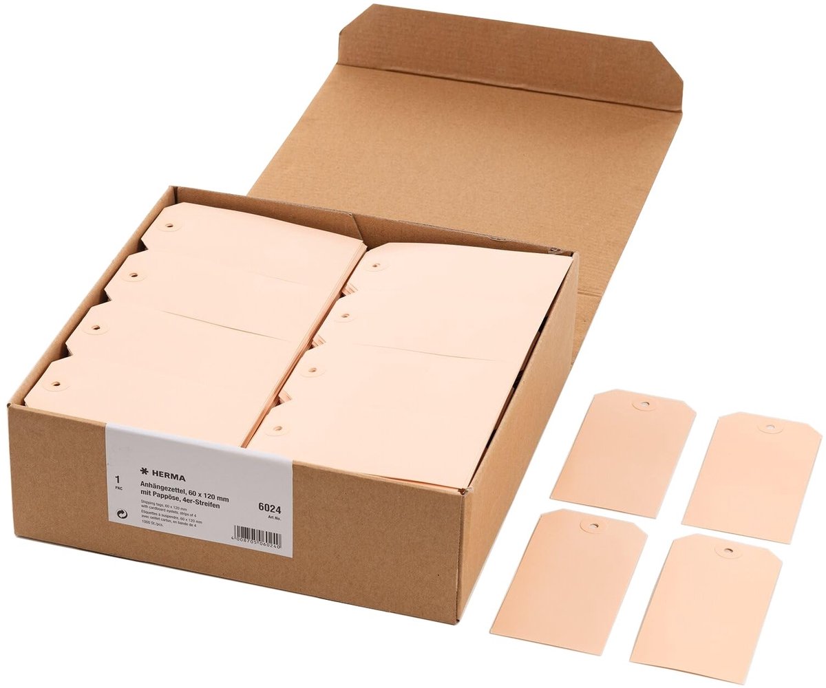Hanglabels - Bruin Karton - 60 x 120 mm - Set van 1000
