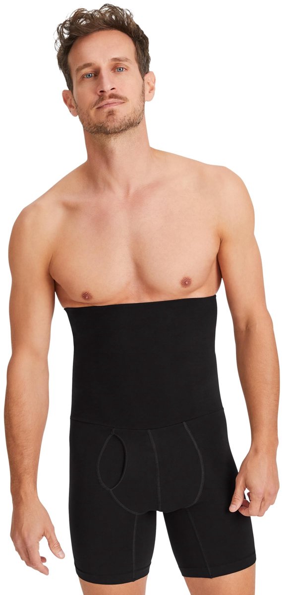 Shapewear Compressieshorts voor Mannen - Hoge Taille - Zwart