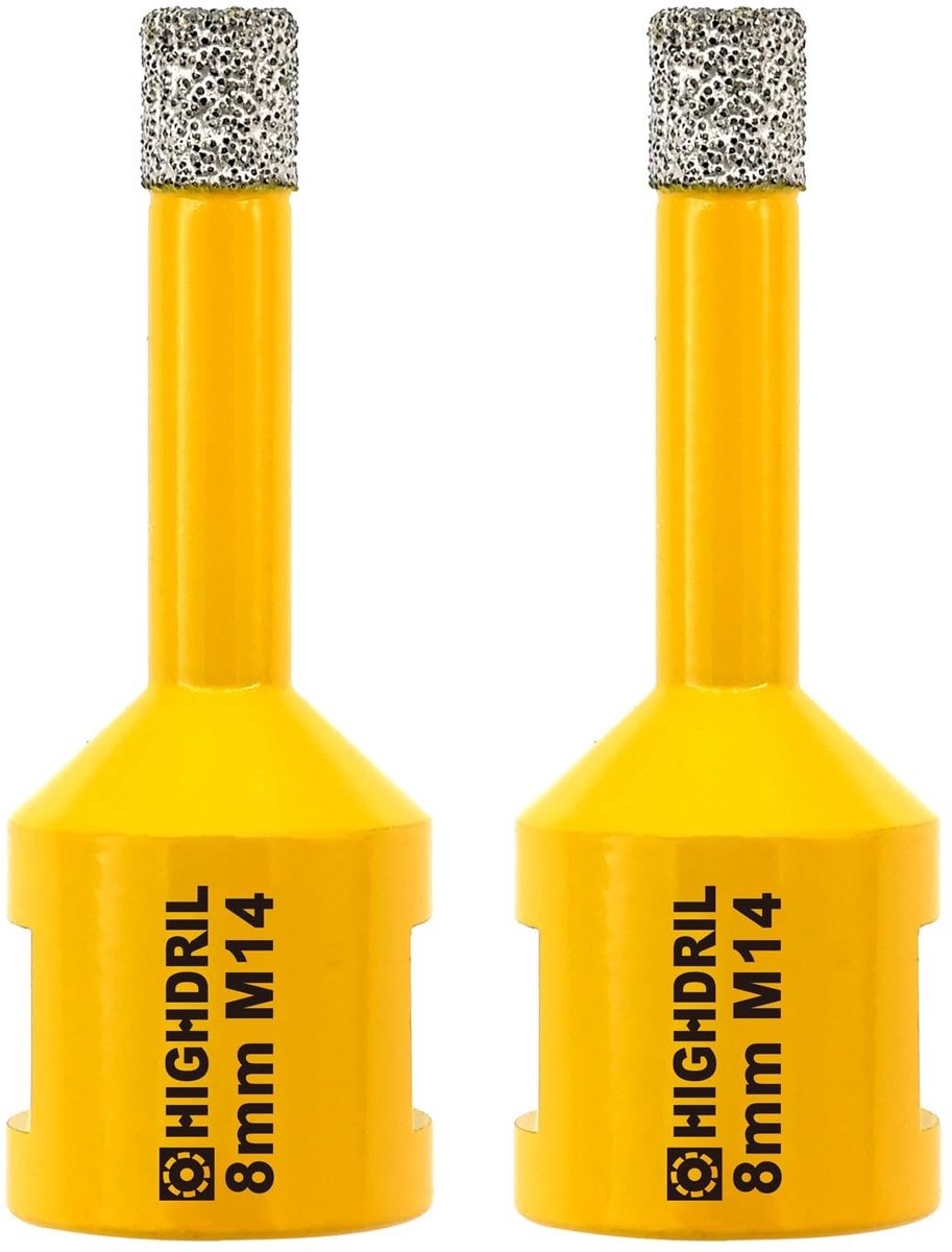 Diamant Boor Bit Set - 2 Stuks 8mm M14 Drogen Boren