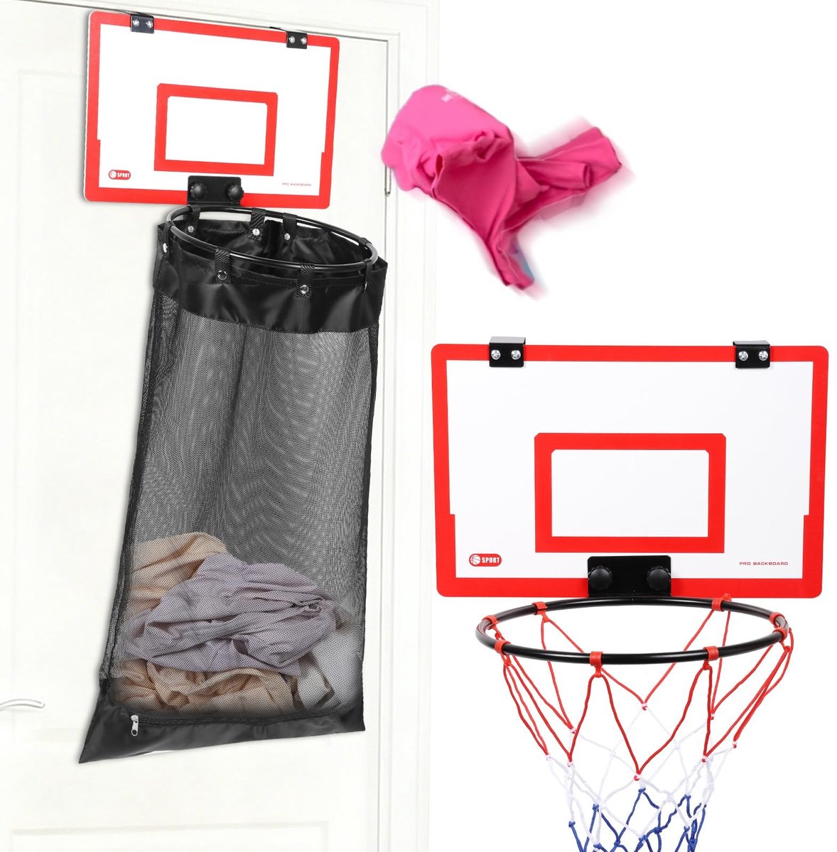 Basketball wasmand - Hangend met rits en zonder boren