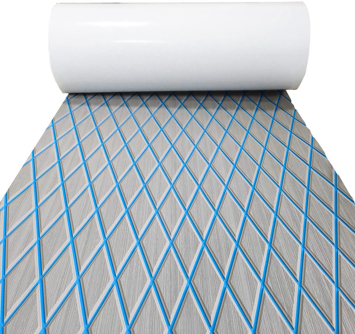 Boot Vloerbedekking - Zelfklevend Foam met Diamantpatroon - Grijs