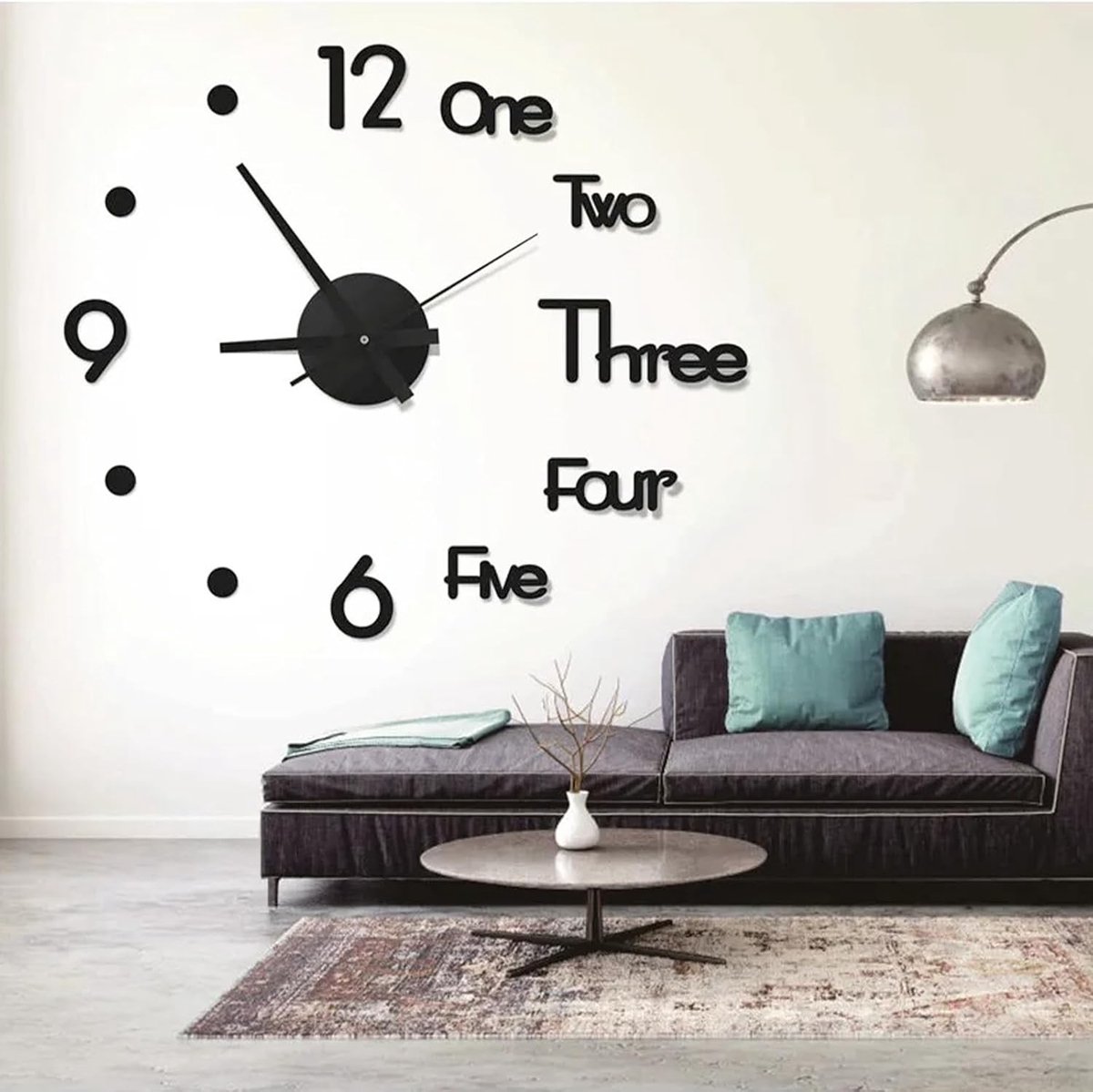 Moderne DIY Wandklok met 3D Effect en Spiegelstickers voor Woonkamer, Keuken en Kantoor Decoratie