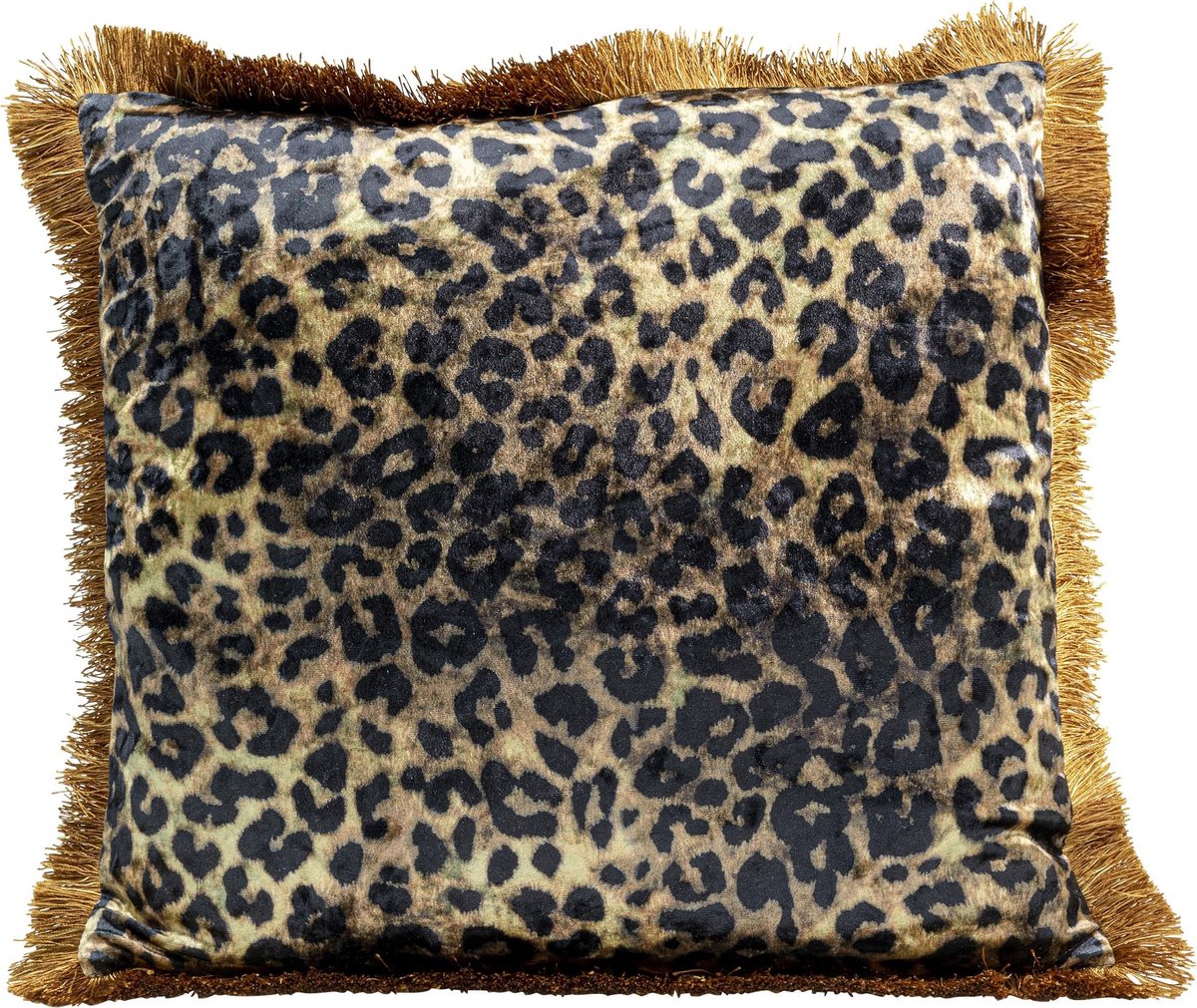 Decoratief Kussen - Met Afneembare Hoezen - 55 x 55 cm - Bruin/Goud