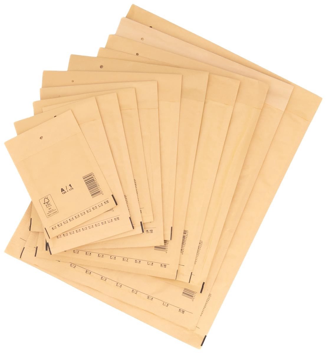 Luftpolstertaschen - Zelfklevende Enveloppen - 120 x 175 mm - 1000 Stuks