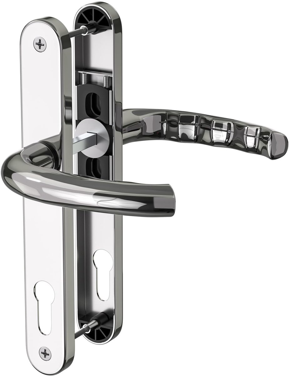 Deurknop Set met Chrome Afwerking - 92mm PZ