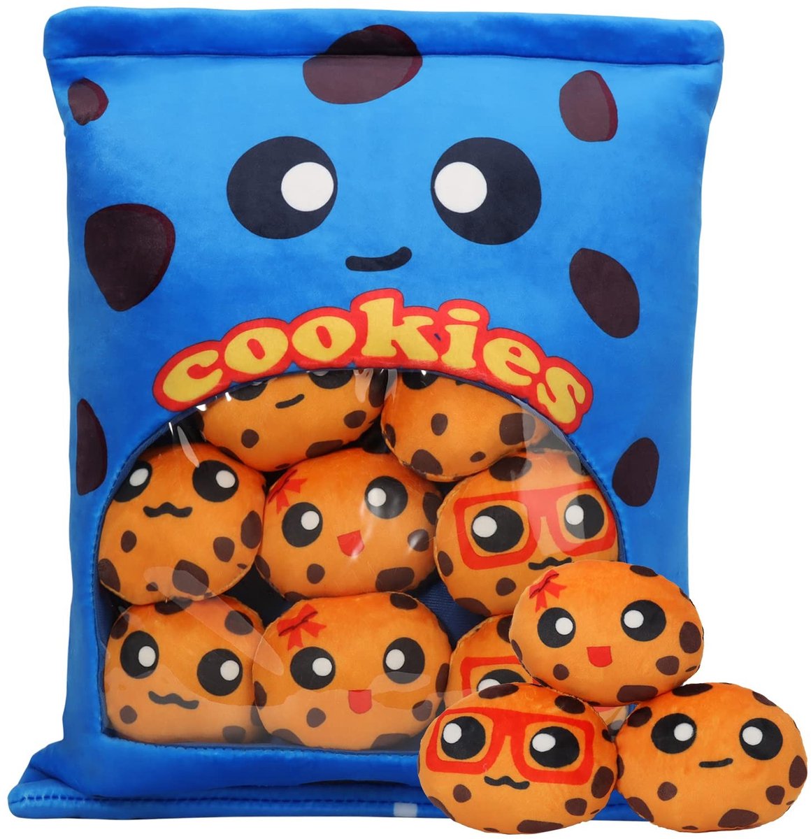 Knuffel Kussen met 8 Koekjes - Zacht en Wasbaar