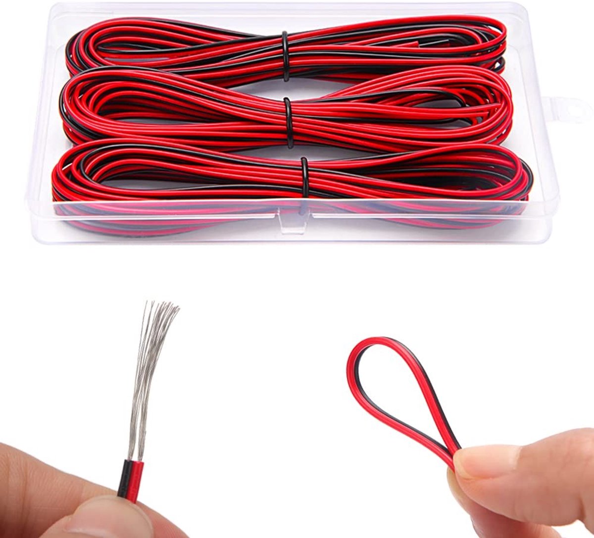 15m 22AWG 2-Pin LED Verlengkabel - Geschikt voor Enkele Kleur LED Strip, Elektrische Draad, Verlengkabel voor Verlichting