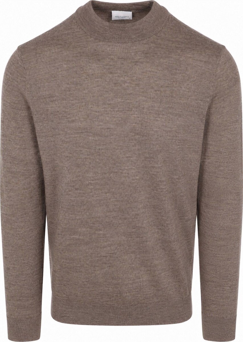 Profuomo Turtleneck Trui Merinowol Bruin - Maat S - Heren - Pullover
