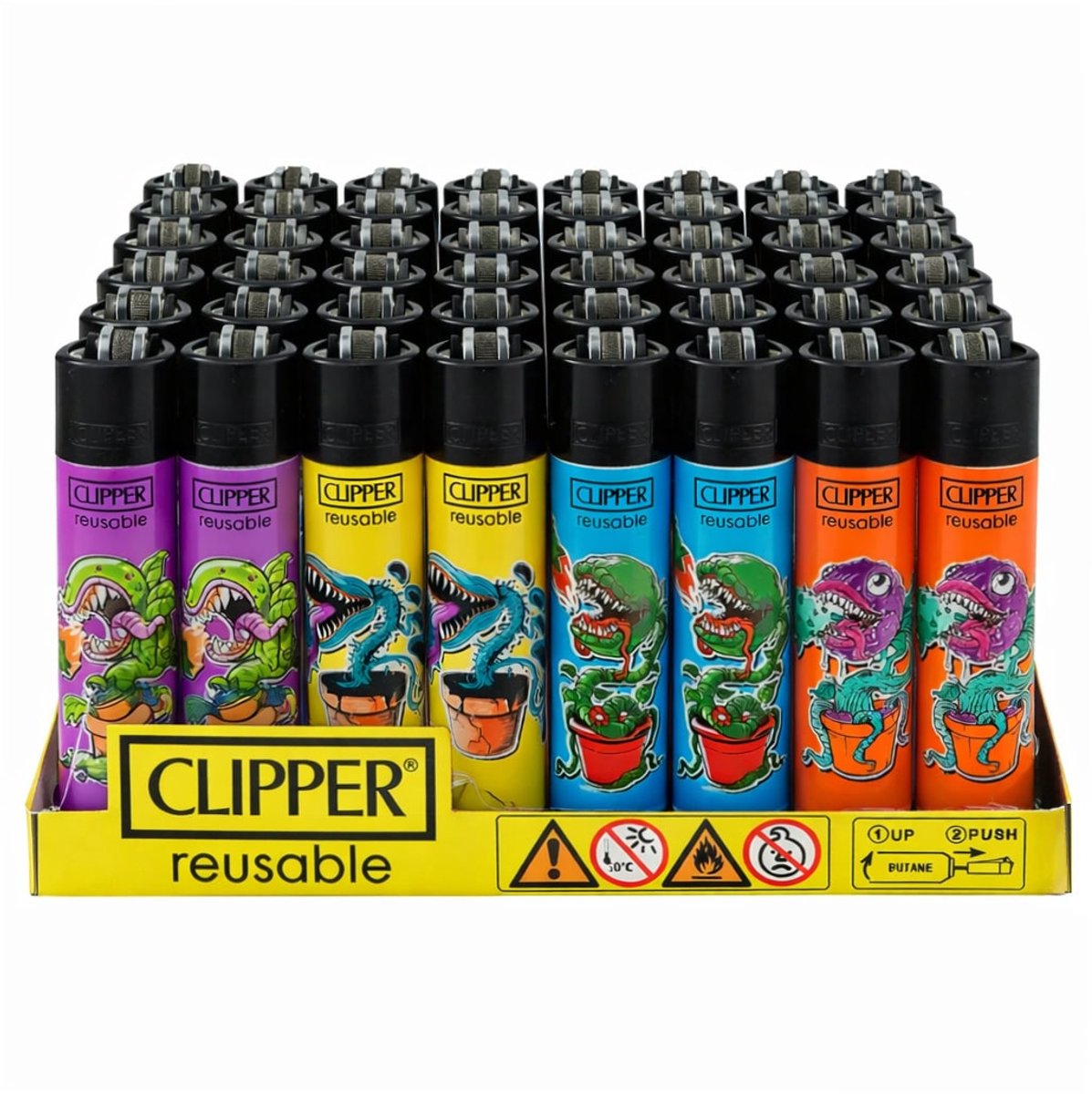 Clipper Classic Large Aanstekers “Carnivorous Plants” (48 Stuks)