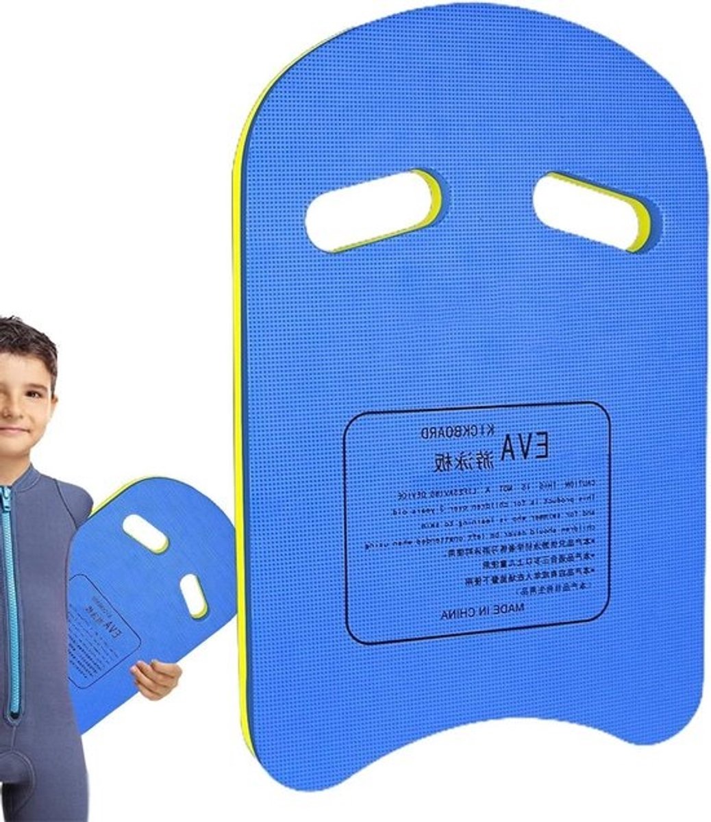 Zwemplank Trainingshulp - Drijfplank Oefenmateriaal - Zwemvaardigheid Verbeteren - Verdikt EVA Schuim - 45 cm - Blauw