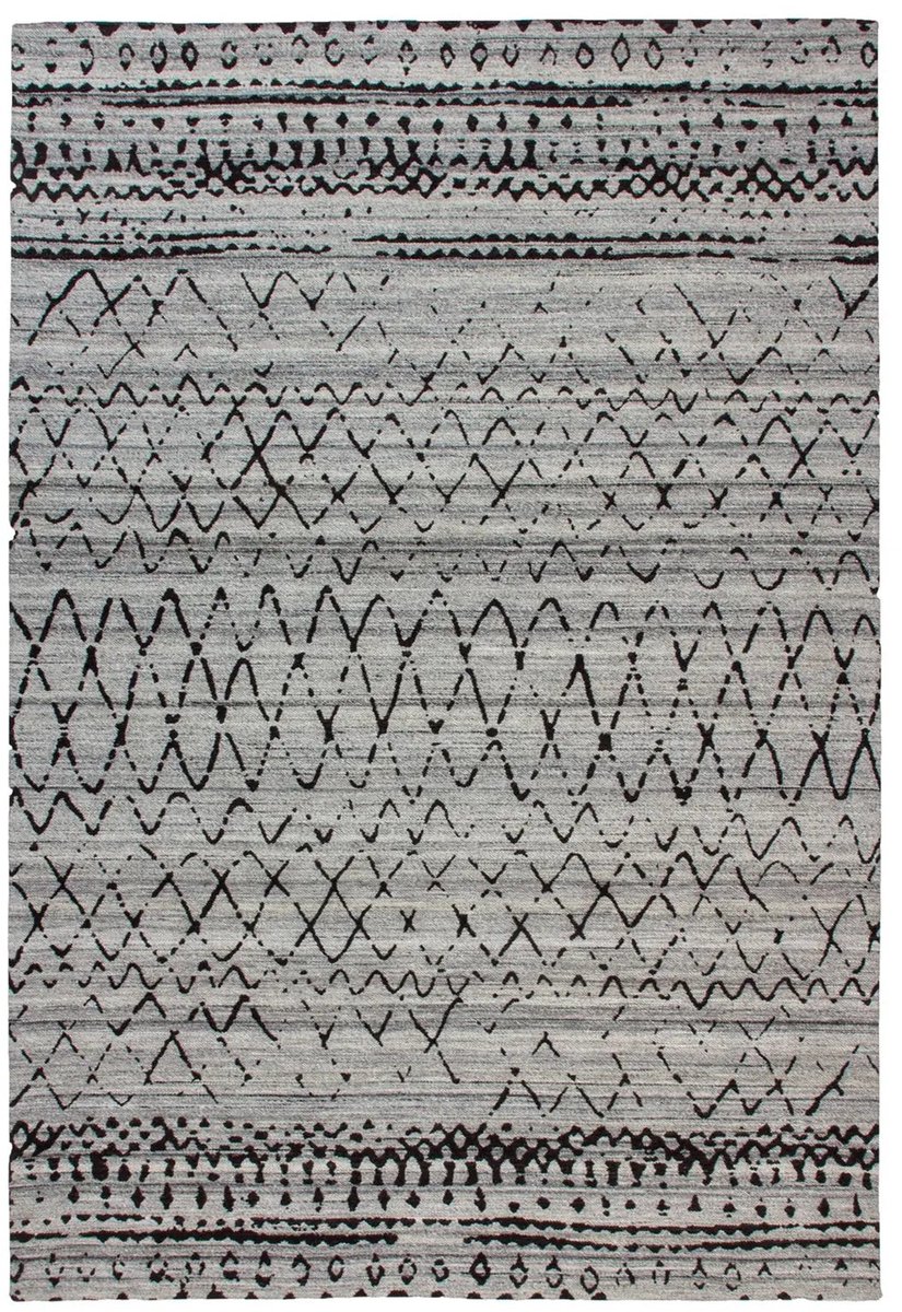 Dutch XXL Wollen Vloerkleed | Tapijt | Phoenix | Geometrisch | Naturel/Grijs | 200x290 cm Naturel / Grijs
