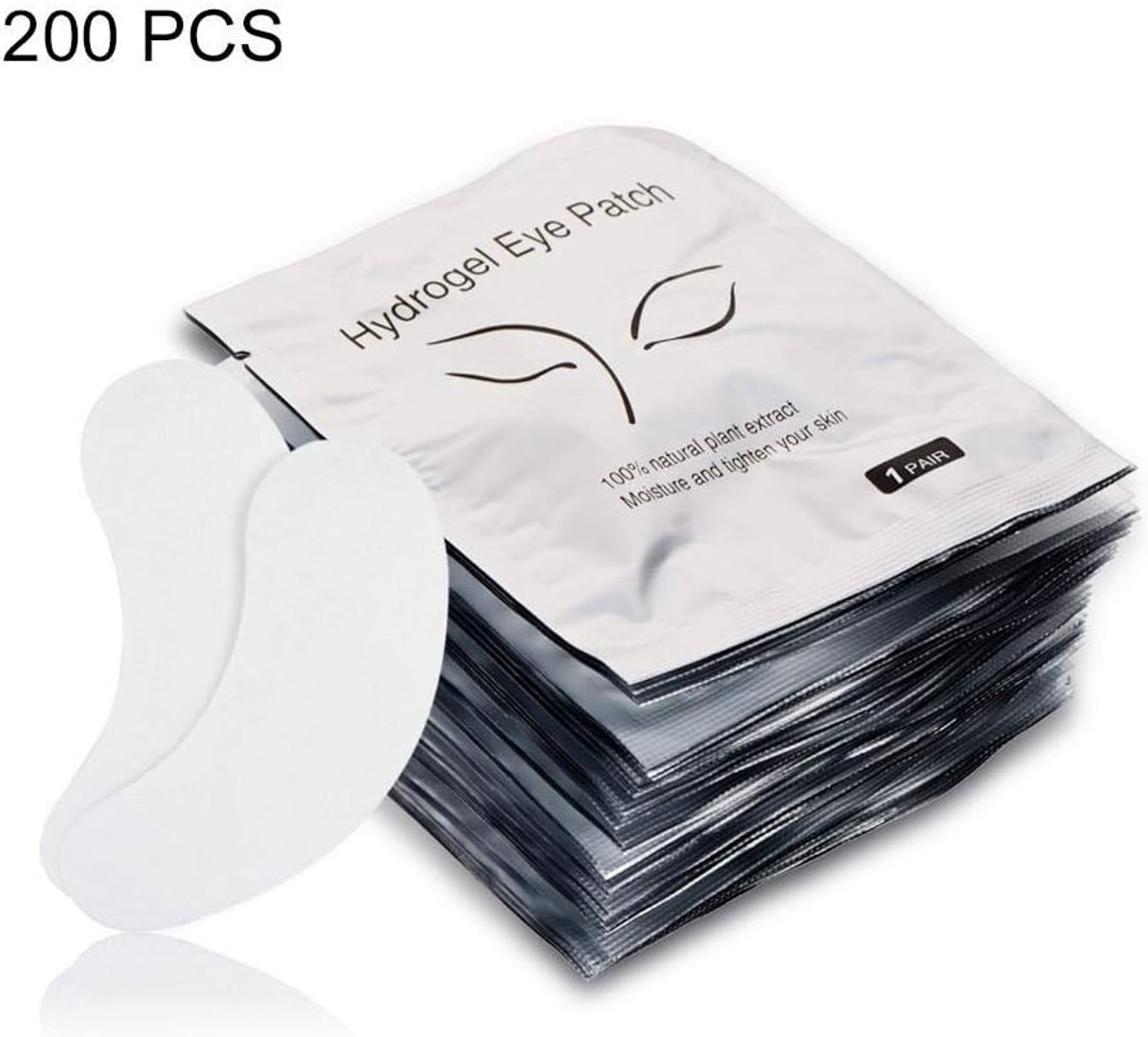 Professionele Oogpads voor Wimperextensions - 200 Paar Dynamische Oogmaskers voor Schoonheid, Vermoeidheid en Oogkringen Verwijdering