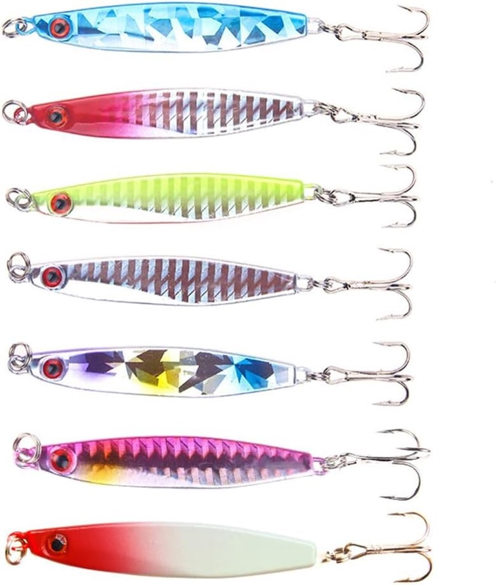 7-delige Set Spinner Aas voor Zeevissen, Ideaal voor Baars en Forel, Hoogwaardige Vissen Lures