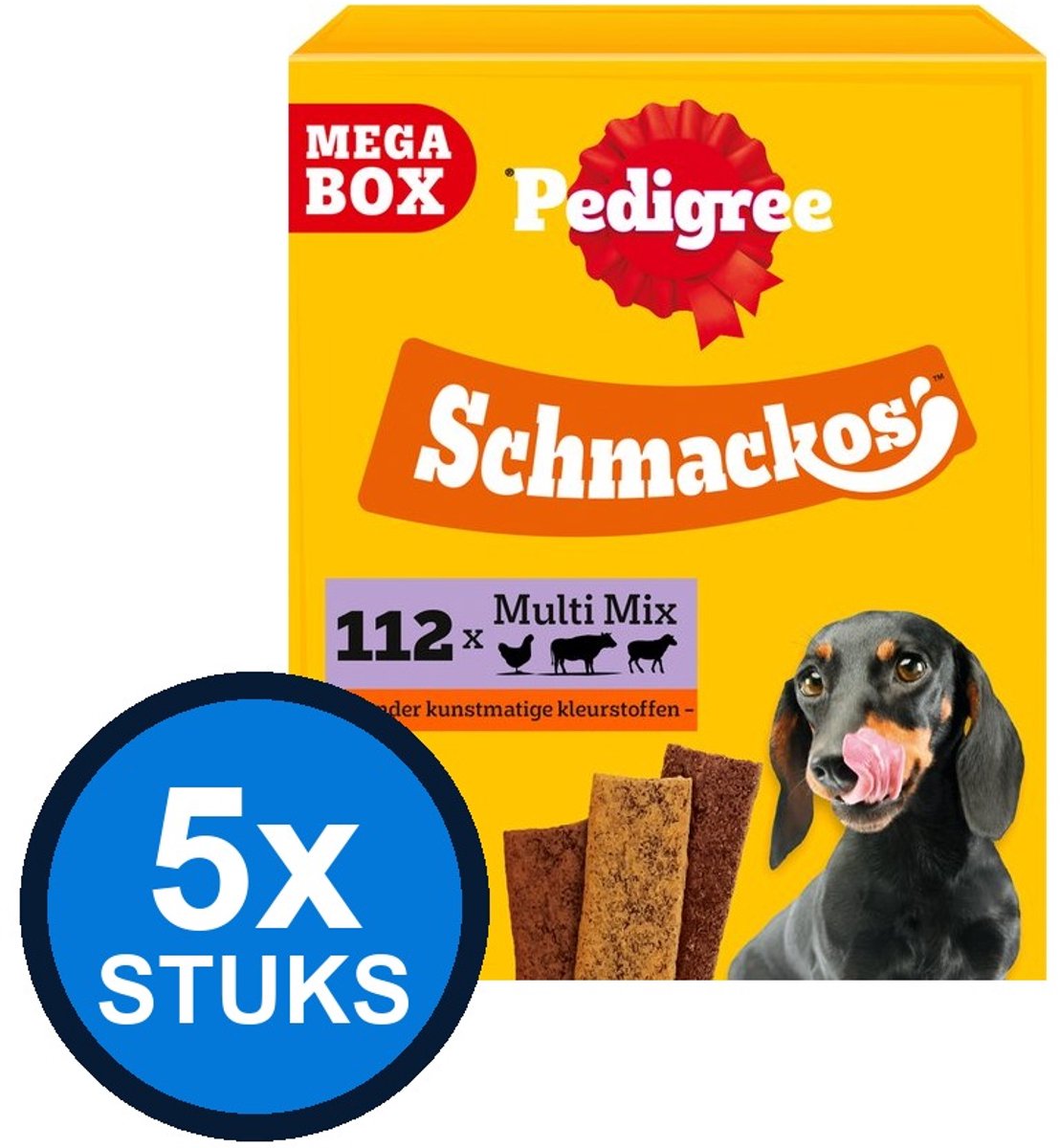 5x Pedigree - schmackos megabox 790gr - Hondenvoer Snacks - 790 g