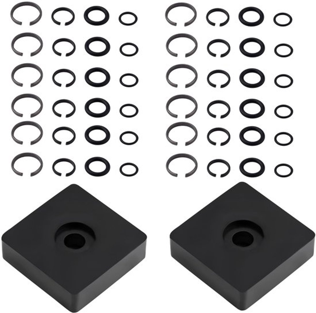 12 sets 3/8" en 12 sets 1/2" slagvaste borgringclips, slagvaste frictieringen met O-ring, inclusief 2 borgringen, montagegereedschap voor elektrische en pneumatische slagmoersleutels.