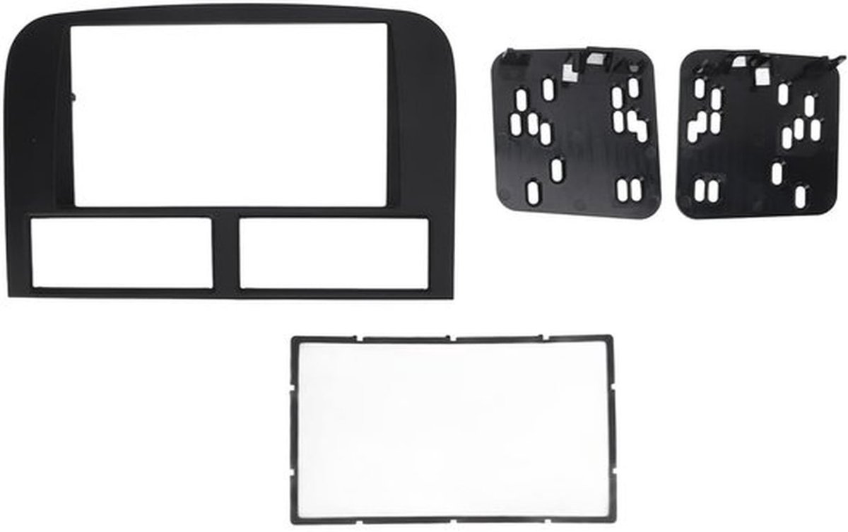 Stereo Radio Bezel Dashboard Installatie Trim Kit 2 Din Stereo Radio Bezel Vervanging voor GRAND CHEROKEE 1999 2004