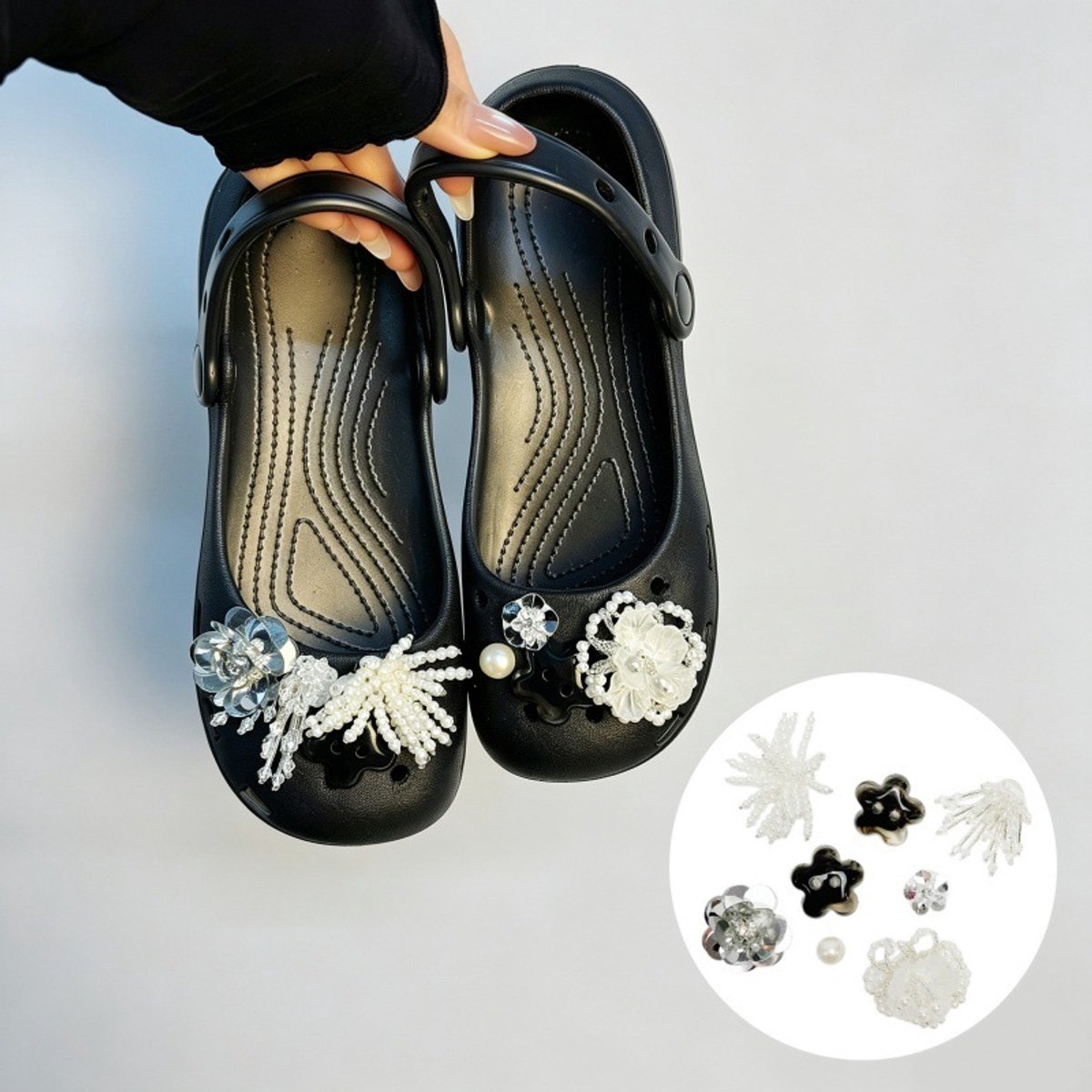 Schoenaccessoires-geschikt voor crocs charms- geschikt voor crocs pins- geschikt voor crocs Accessoires- geschikt voor Crocs Jibbitz-CJ-437 Perlenstreng met vliegende vlinderbladeren
