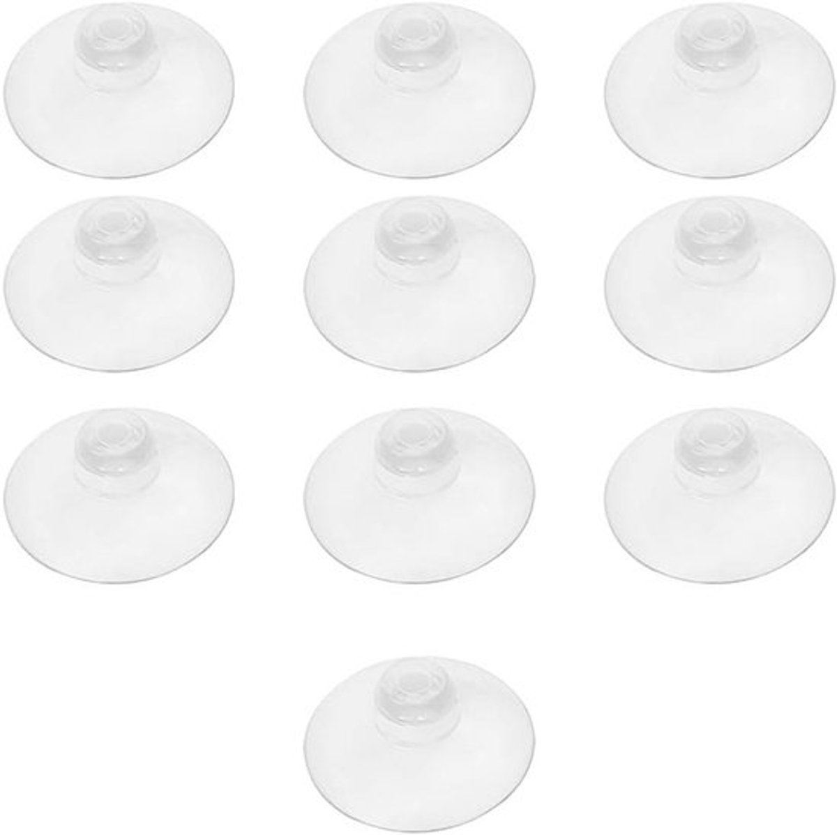 10 stuks extra sterke zelfklevende paddenstoelkop zuignap - plastic - zonder haken - breed bereik - voor auto badkamer raamglas - 30 mm .