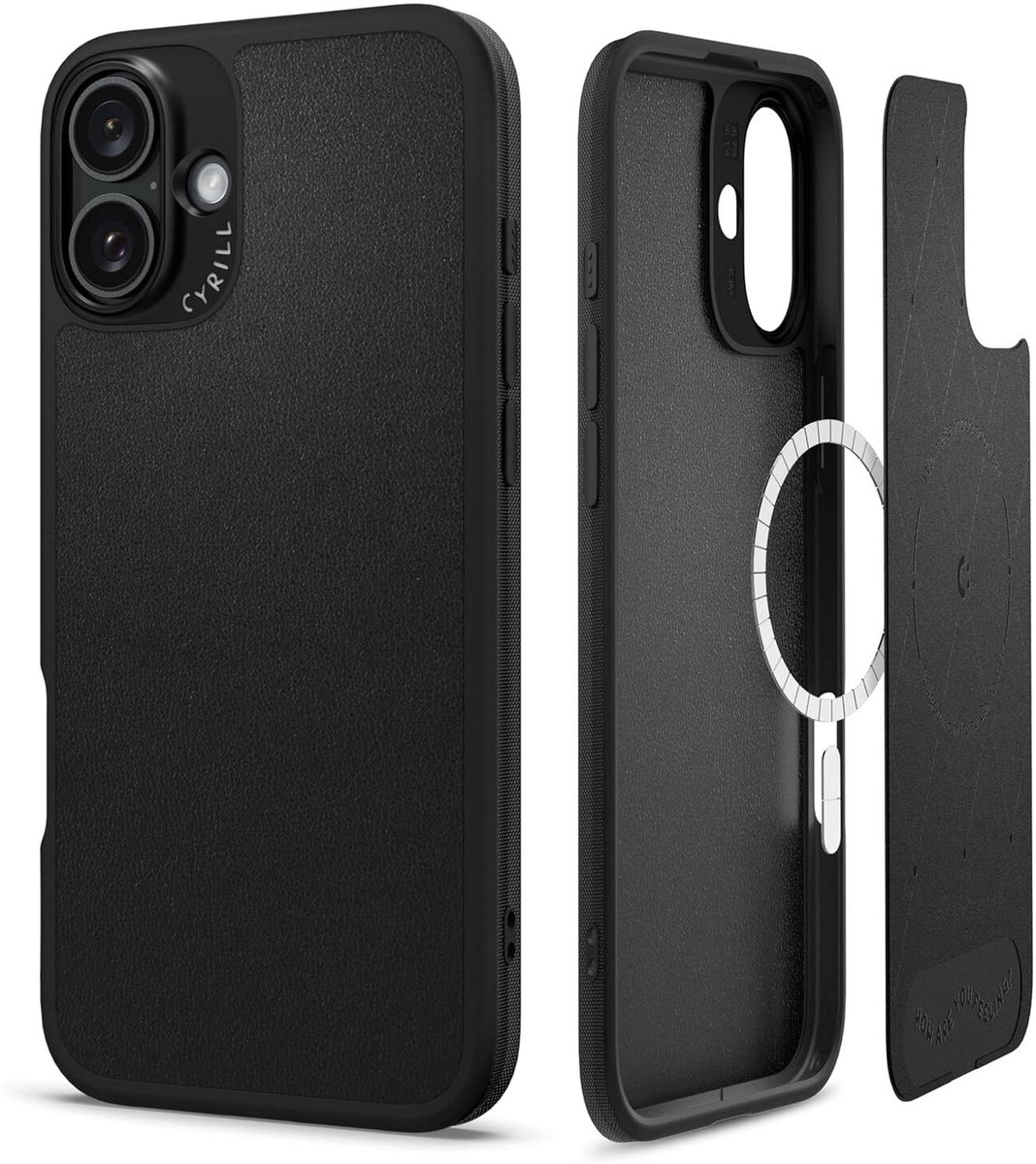 Spigen Cyrill Kajuk Mag Hoesje Geschikt voor Apple iPhone 16 Plus - Back Cover Compatibel met MagSafe - Zwart