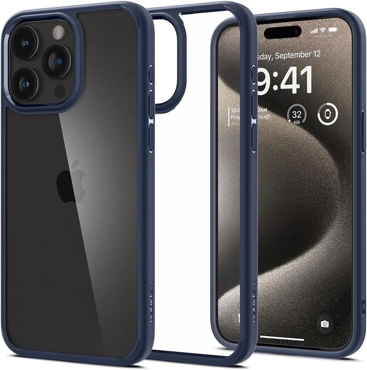 Spigen Ultra Hybrid Apple iPhone 15 Pro Max Hoesje Blauw
