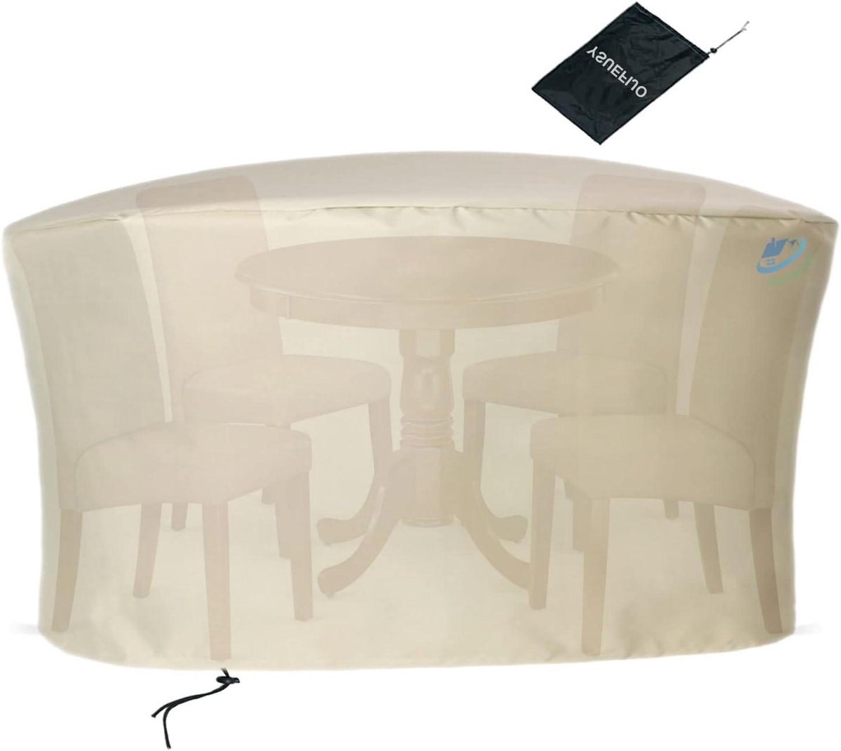 Ronde hoes - Tuinmeubel beschermhoes - Meubels beschermen - Waterdicht 420D Oxford - 200x75cm - Beige