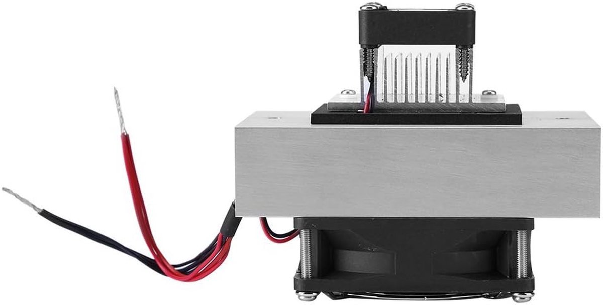 Thermoelektrische Koeling - Koelsysteem Ventilator - DIY Projecten - Halfgeleider Module - 12 Volt - Zilver