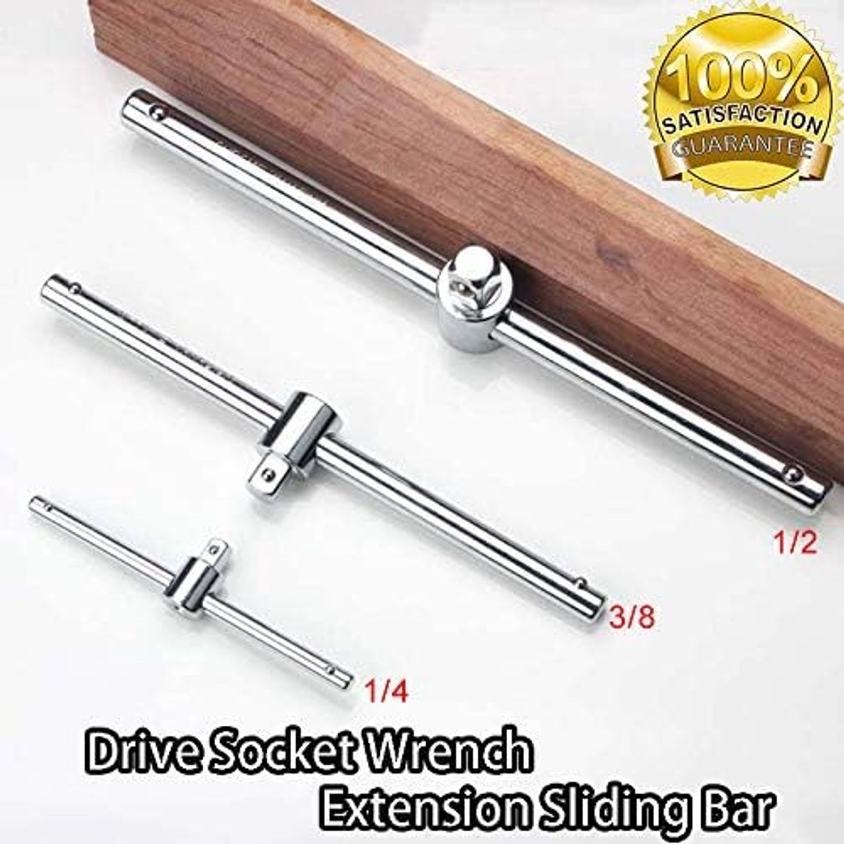 Verstelbare T-handgreep Sleutel met Breekstang voor 1/4", 3/8" en 1/2" Steeksleutels - Handgereedschap en Accessoires voor Klussen