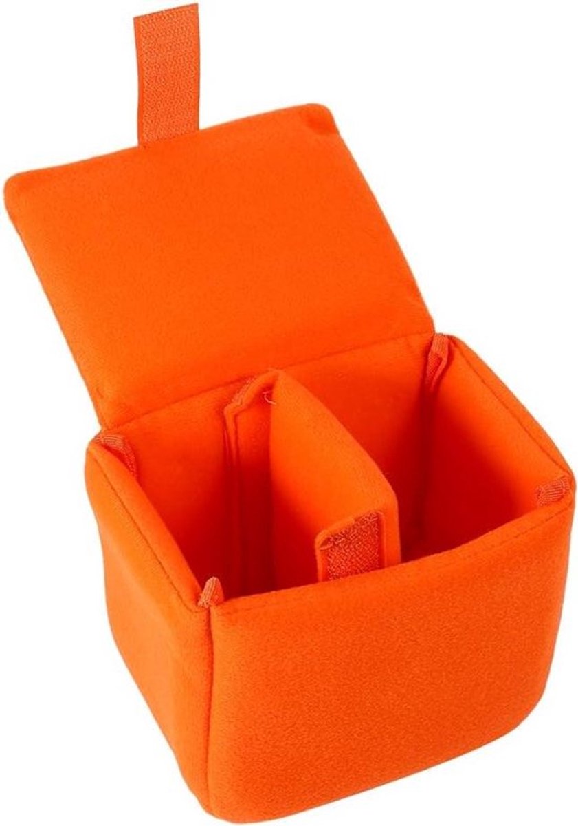 - Beschermhoes voor Camera - Schokbestendig - Opvouwbaar - Zwart Rood Oranje Blauw - DSLR - Geschikt voor diverse modellen - Gevoerde hoes met veelzijdige bescherming