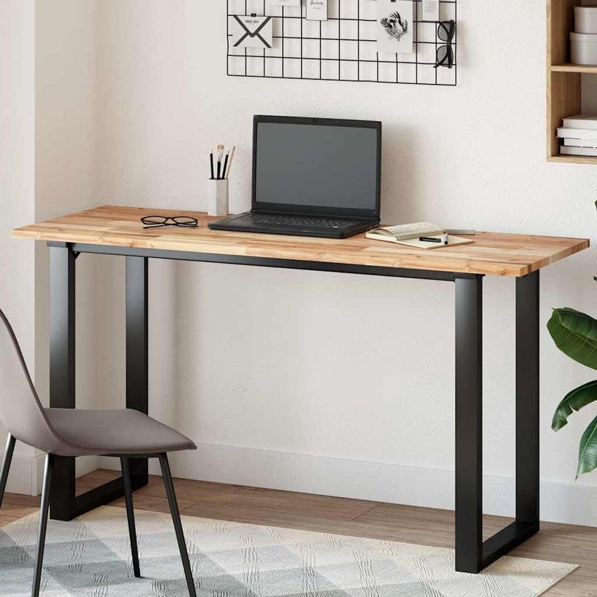 Tafelblad Massief Hout - Bureau Blad Werkblad - Meubels Maken - Onbehandeld Acaciahout - 140 x 50 cm - Natuurlijk