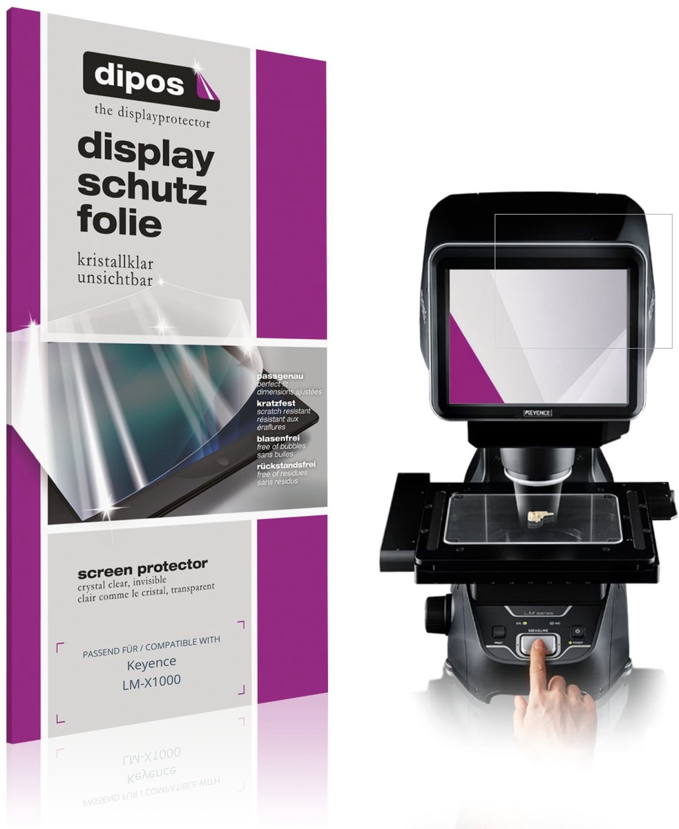 dipos – 2x Beschermfolie geschikt voor Keyence LM-X1000 | Krasbestendige & heldere Screenprotector Ultra-Thin