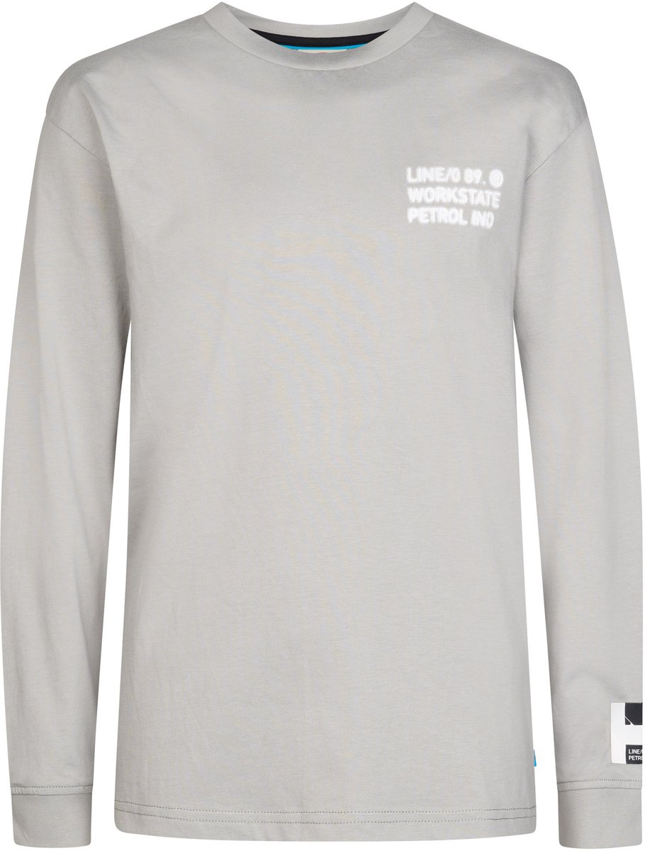 Petrol Industries - Jongens Longsleeve T-shirt met print ironlake - Zwart - Maat 176