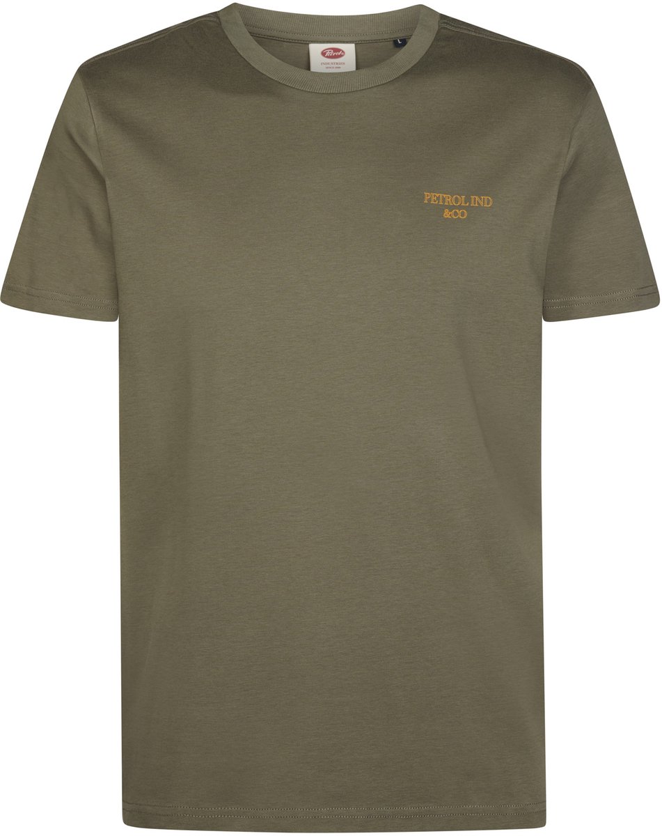 Petrol Industries - Heren T-shirt met print zimmer - Groen - Maat XXXL