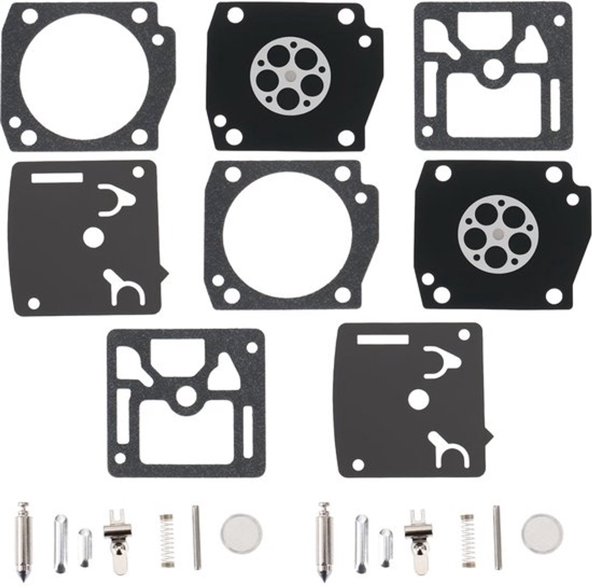 2 Set Kettingzaag Carburateur Diafragma Reparatie Kit Vervangt RB-122 Compatibel met Husqvarna 346XPT 351 353 340 345 Kettingzaag