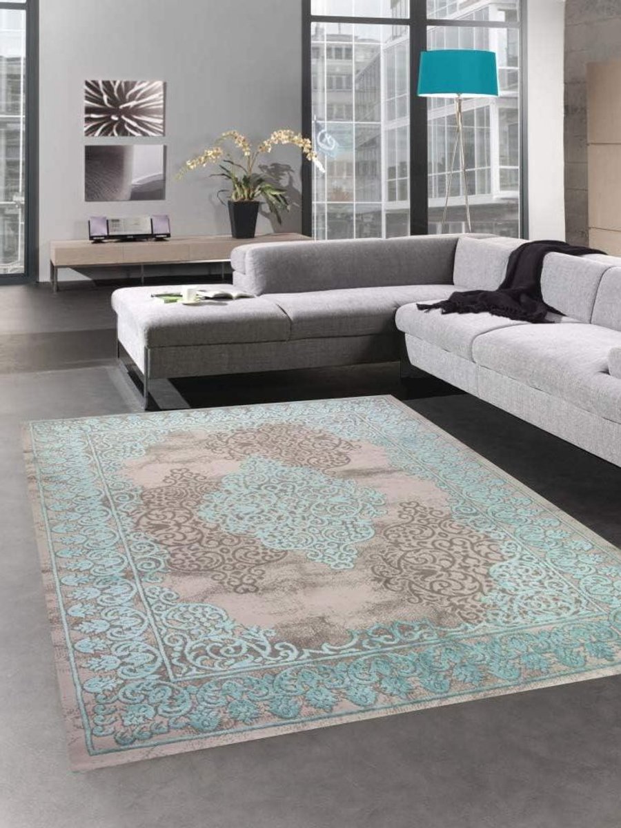Vloerkleed Ornamenten - Woonkamertapijt Oosters - Interieur Verfraaien - Geschikt Vloerver