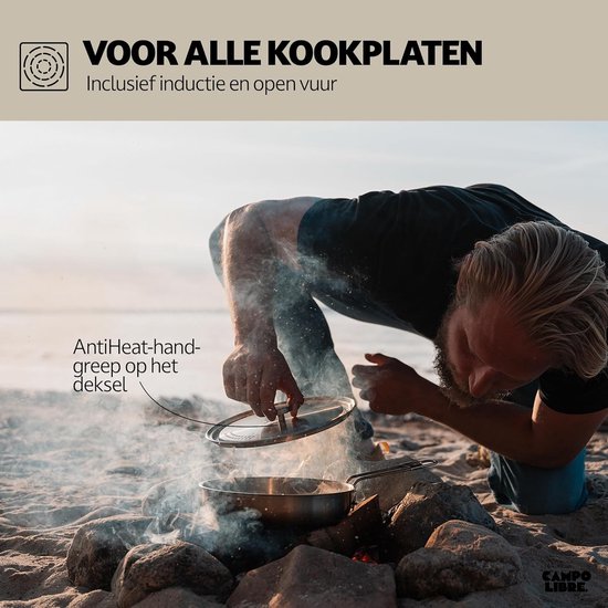 Camping Kooktoestel - RVS - Duurzaam en Vaatwasserbestendig - Compact en Stapelbaar - Voor Kamperen — afbeelding 3